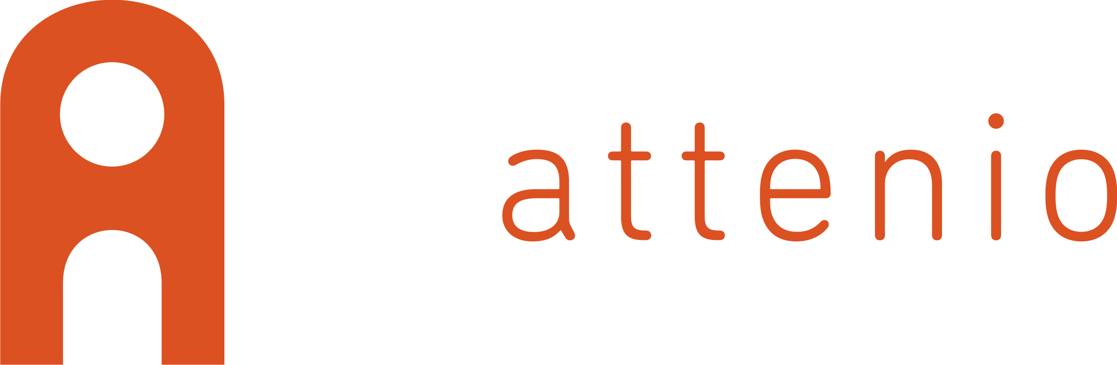 attenio branding in orange