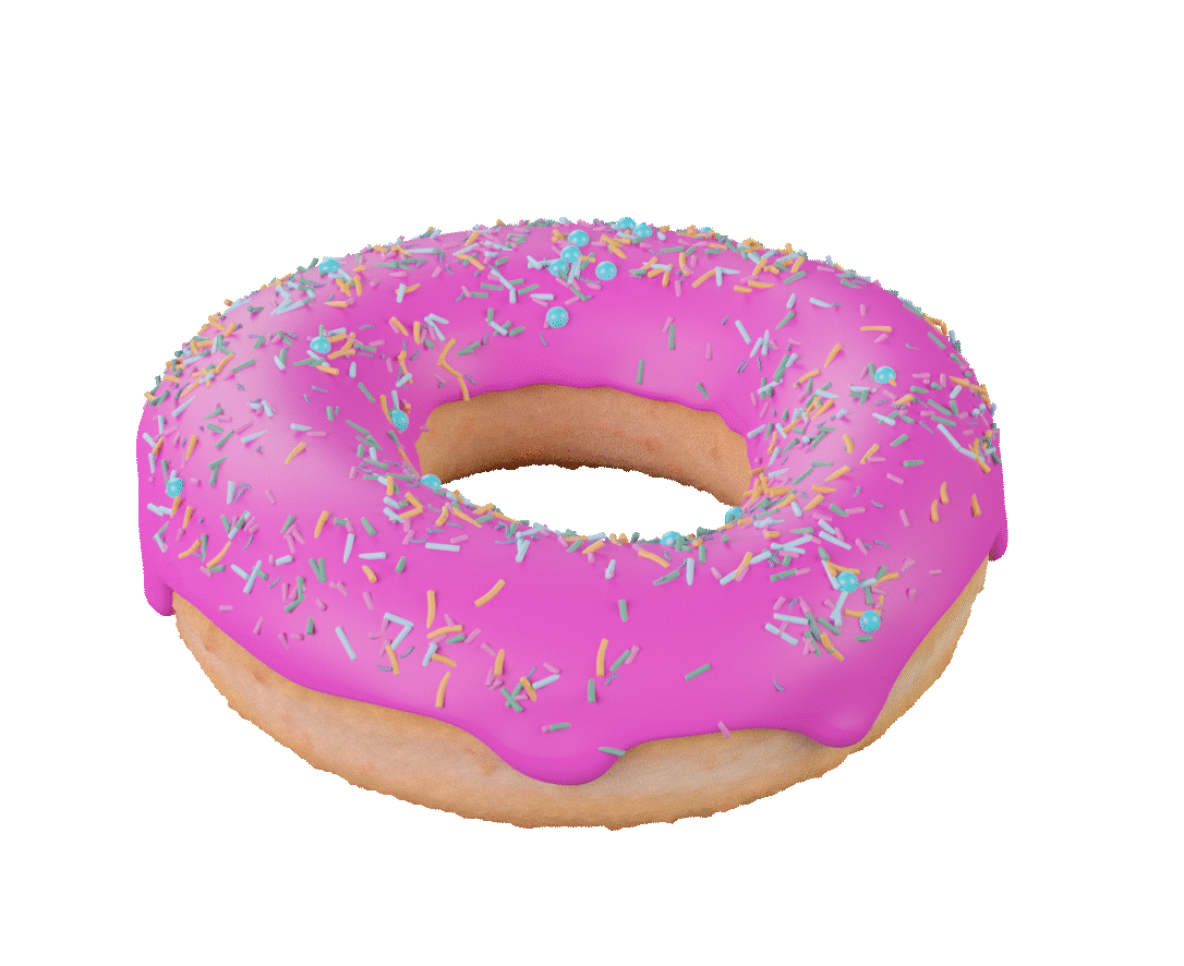 Schnitt des Donuts visualisiert